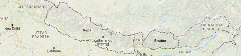 Karte Bhutan querformat