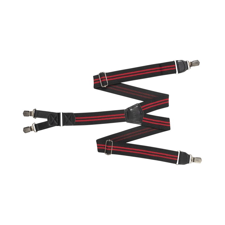 Difi Hendrik Hosenträger Schwarz/Rot