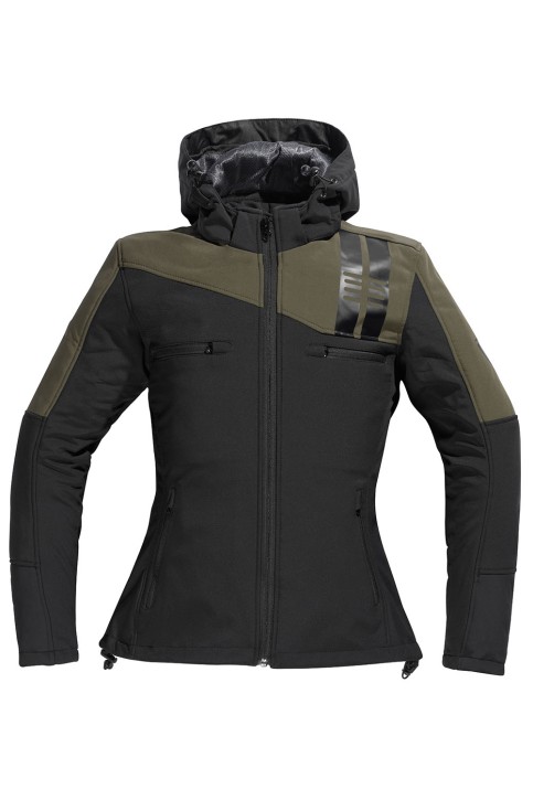 DIFI JAMIE LADY Motorrad Softshell-Kapuzenjacke Damen
