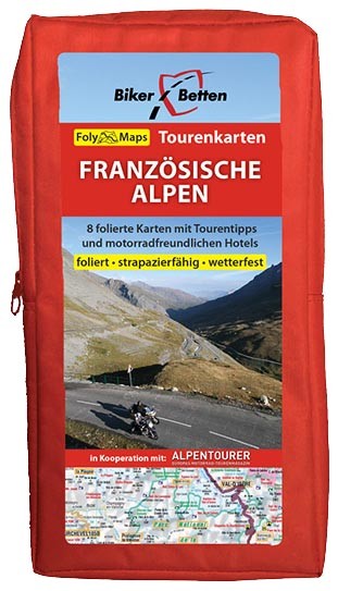 Motorrad Tourenkarten-Set Französische Alpen