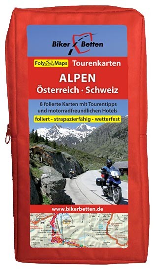 Motorrad Tourenkarten-Set Alpen Österreich/Schweiz