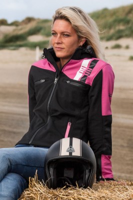 DIFI JAMIE LADY Motorrad Softshell-Kapuzenjacke Damen