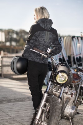 DIFI JAMIE LADY Motorrad Softshell-Kapuzenjacke Damen