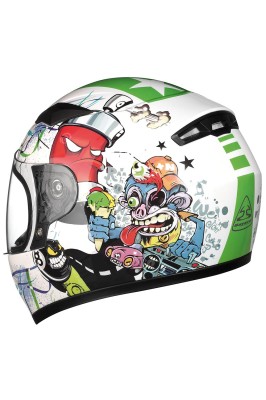 BAYARD SP-56 KID CARTOON NUMBERS Integralhelm Kinder