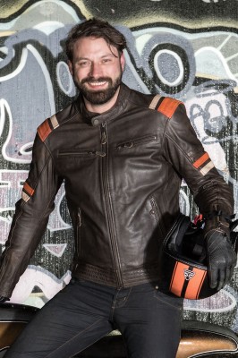 DIFI SPRINGSTEEN Motorradjacke Leder Retro